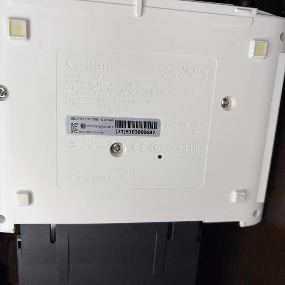 Canon SELPHY CP1300 Compact Photo Printer - White Postcard Size Print Not Tested - Picture 7 of 9